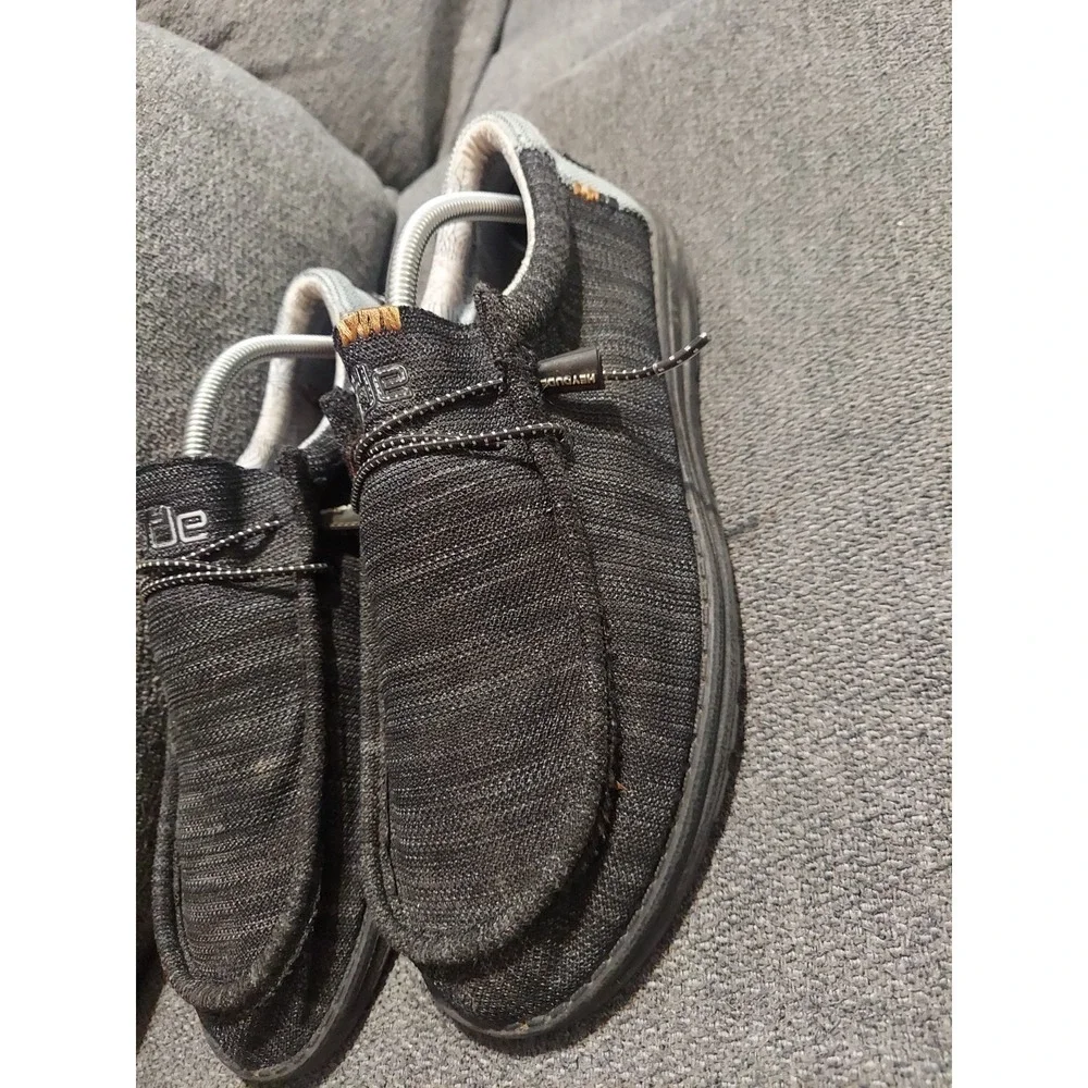 Hey Dude Wally Sox Polar Night Slip-On Mens US 11 EU 44 UK 10 Canvas Shoes Black